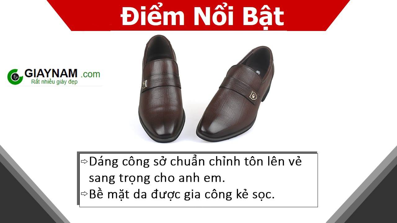 Giày lười da công sở nam
